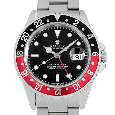 レプリカ時計 ロレックス GMTマスターII 赤黒ベゼル 16710